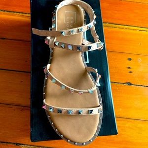 Studded flat sandals